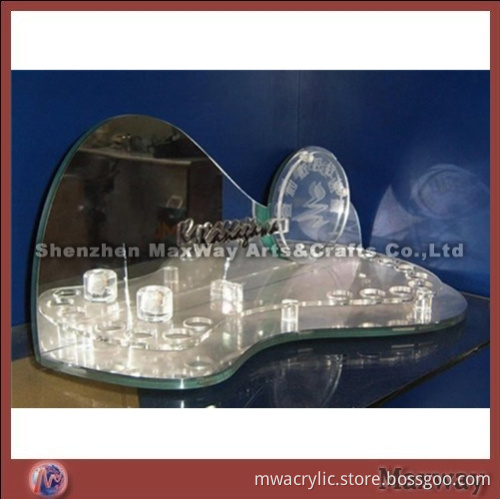 Clear Personal Acrylic Cosmetic/Makeup Stand with Mirror